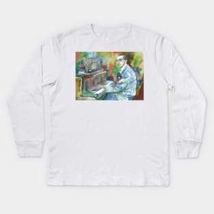 IGOR STRAVINSKY - watercolor portrait.3 Kids Long Sleeve T-Shirt